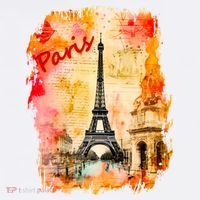 Vintage Paris Eiffel Tower T-Shirt thumb 7