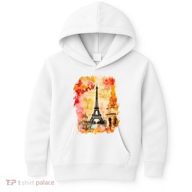 Vintage Paris Eiffel Tower Kids Hoodie