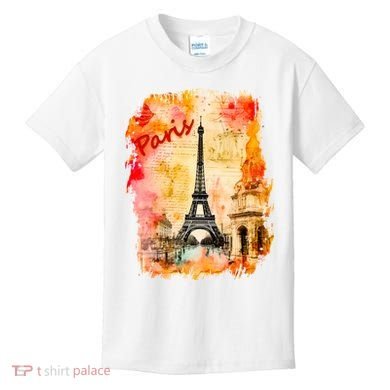 Vintage Paris Eiffel Tower Kids T-Shirt