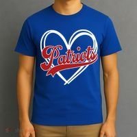 Vintage Patriots Fan School Spirit T-Shirt thumb 3