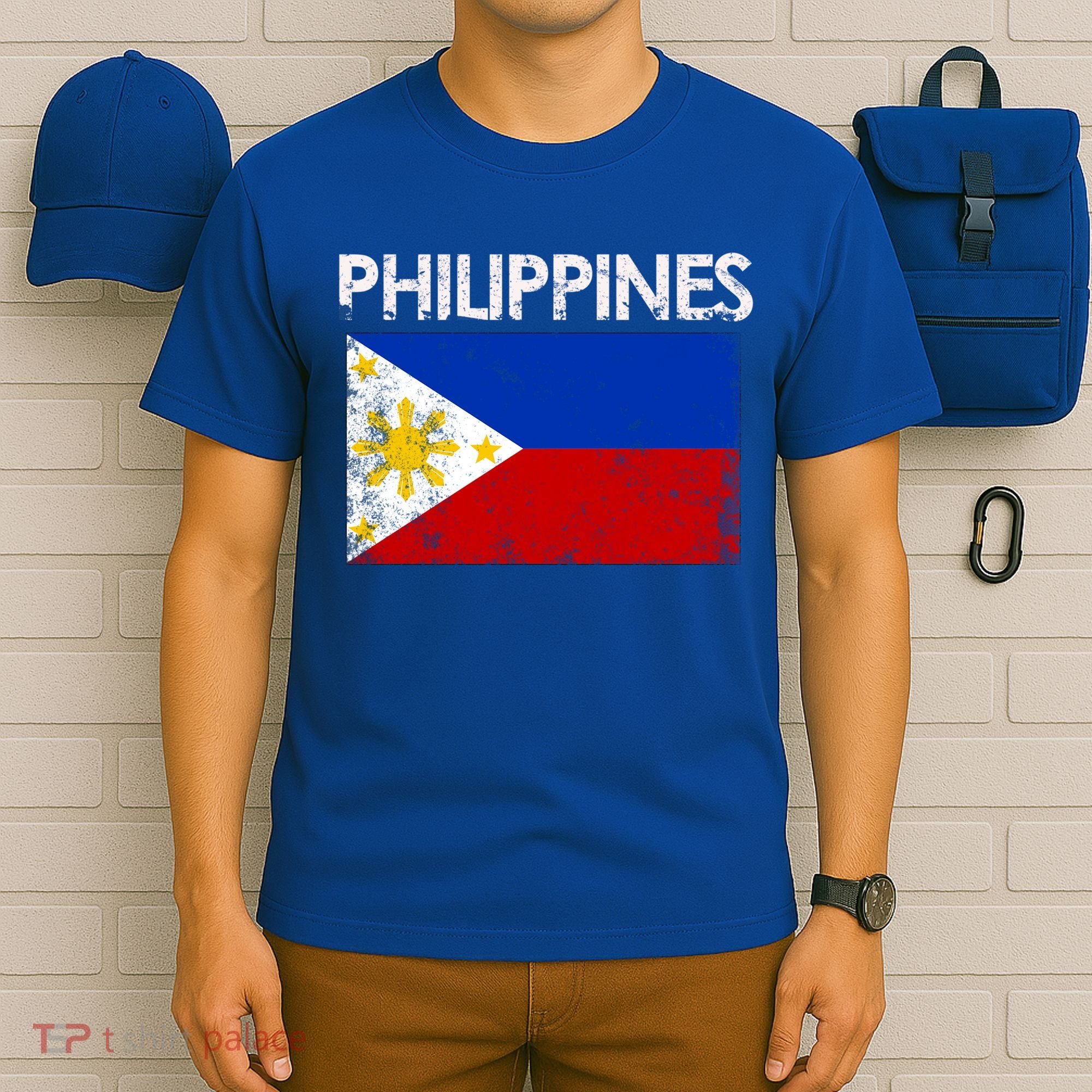 Vintage Philippines Filipino Flag Pride Gift Great Gift T-Shirt