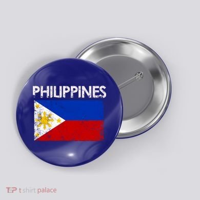 Vintage Philippines Filipino Flag Pride Gift Great Gift Button