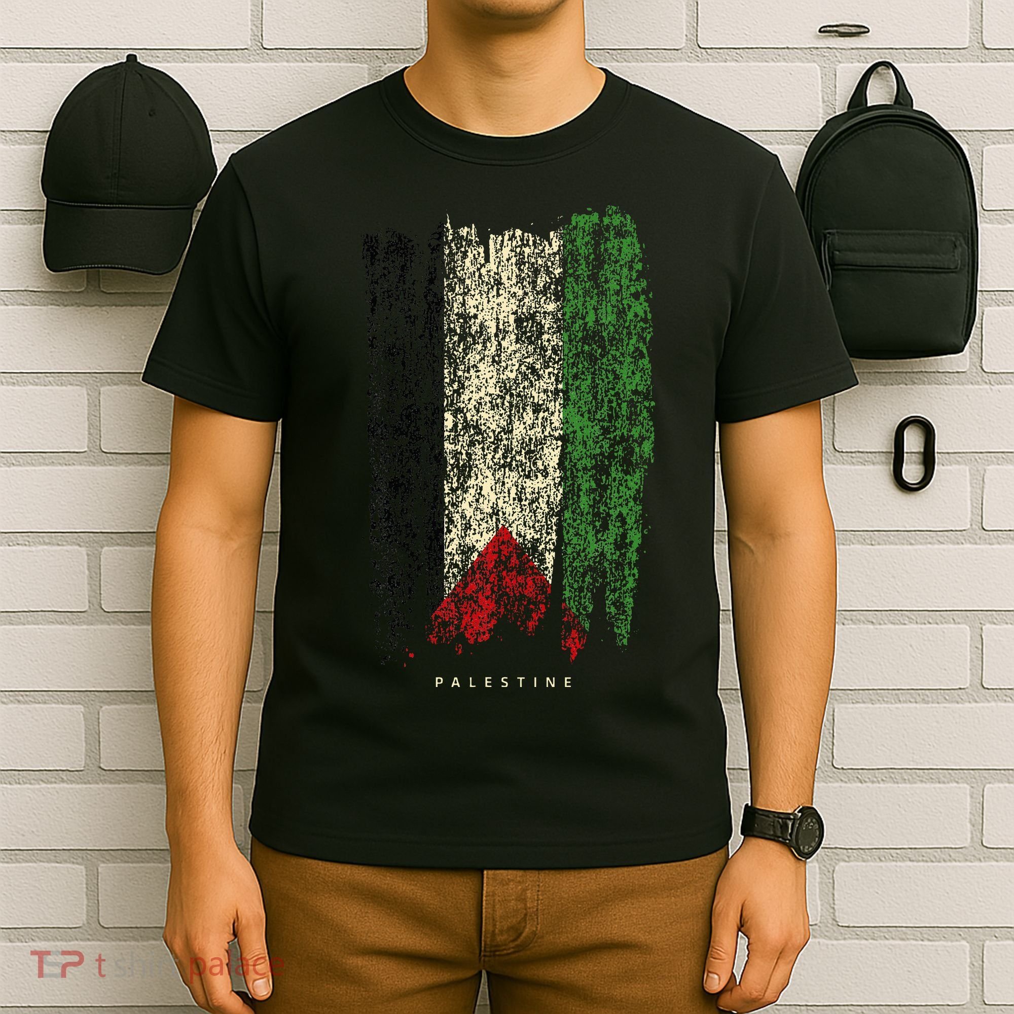 Vintage Palestine Flag Retro Palestinian Flag Palestinian T-Shirt