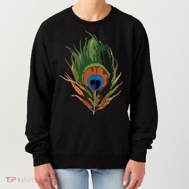 Vintage Peacock Feather Print Women's Sweatshirt