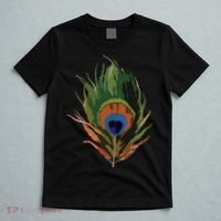 Vintage Peacock Feather Print T-Shirt thumb 5