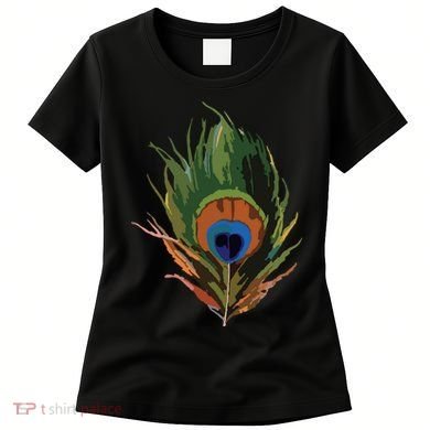 Vintage Peacock Feather Print Women's T-Shirt