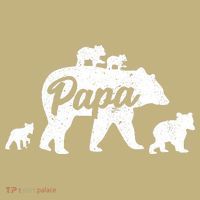 Vintage Papa Father Bear With 4 Cub Mothers Day T-Shirt thumb 7