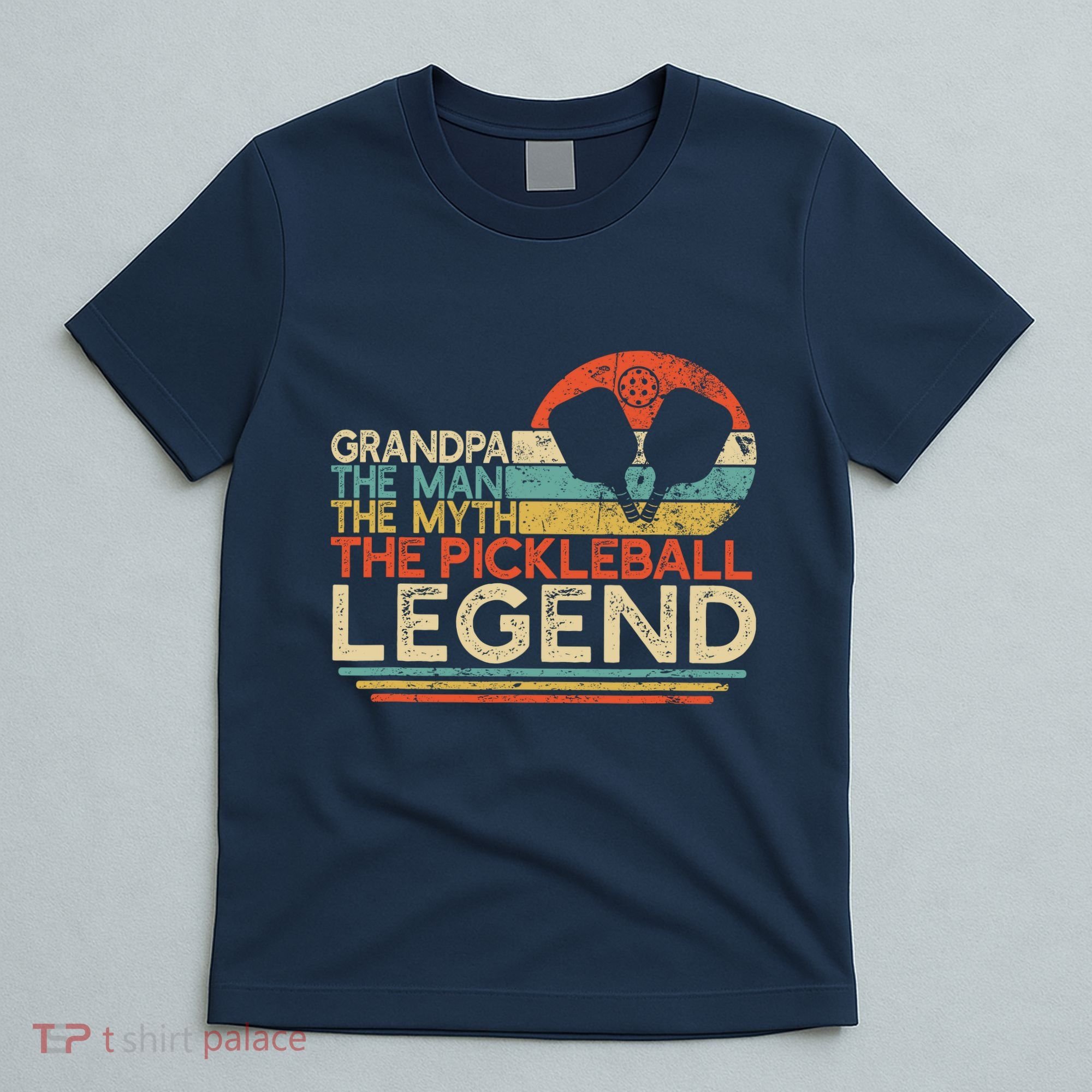 Vintage Pickleball Grandpa The Man The Myth The Legend T-Shirt
