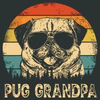 Vintage Pug Grandpa Dog Lovers Fathers Day T-Shirt thumb 7