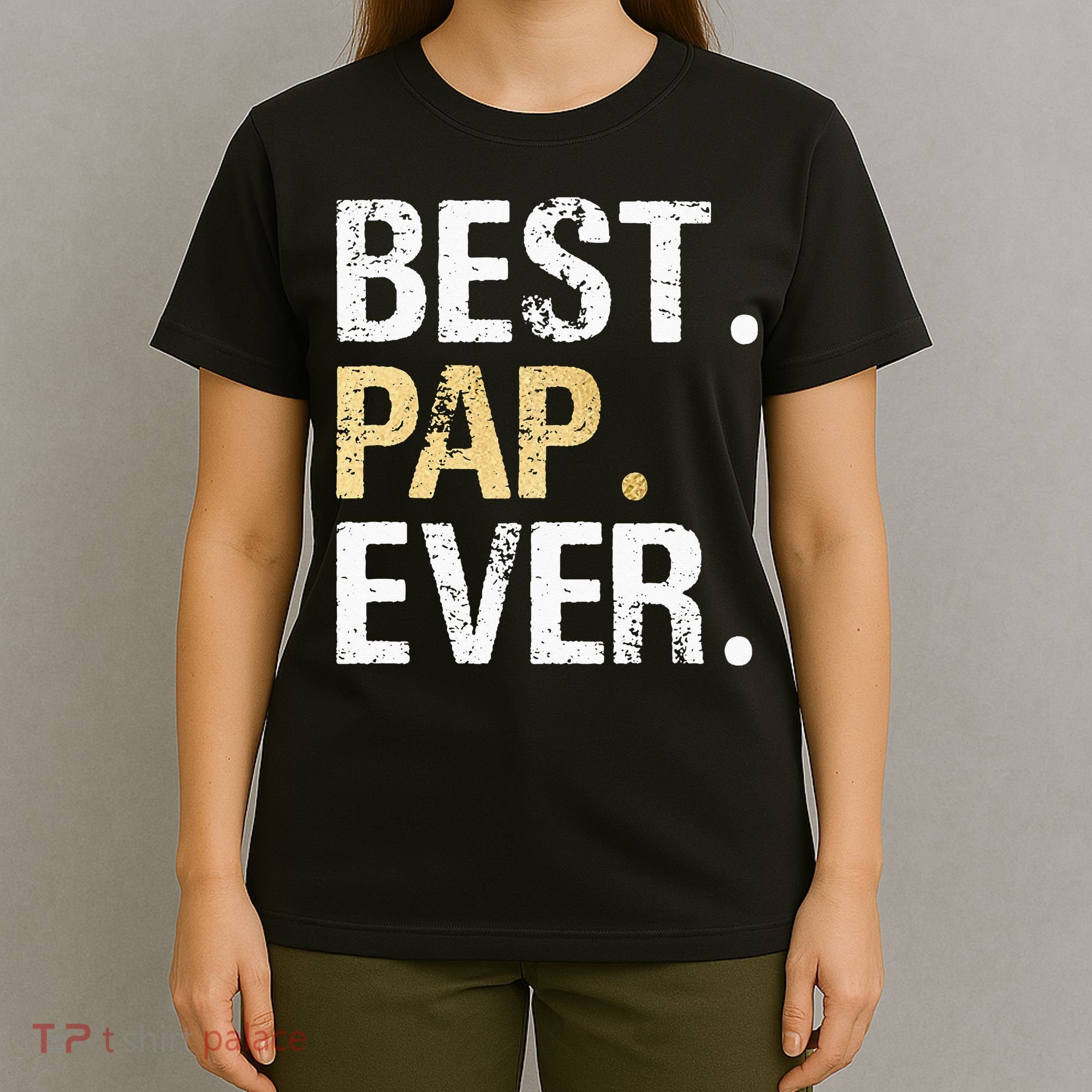 Vintage Pap Gift From Granddaughter Grandson Best Pap T-Shirt