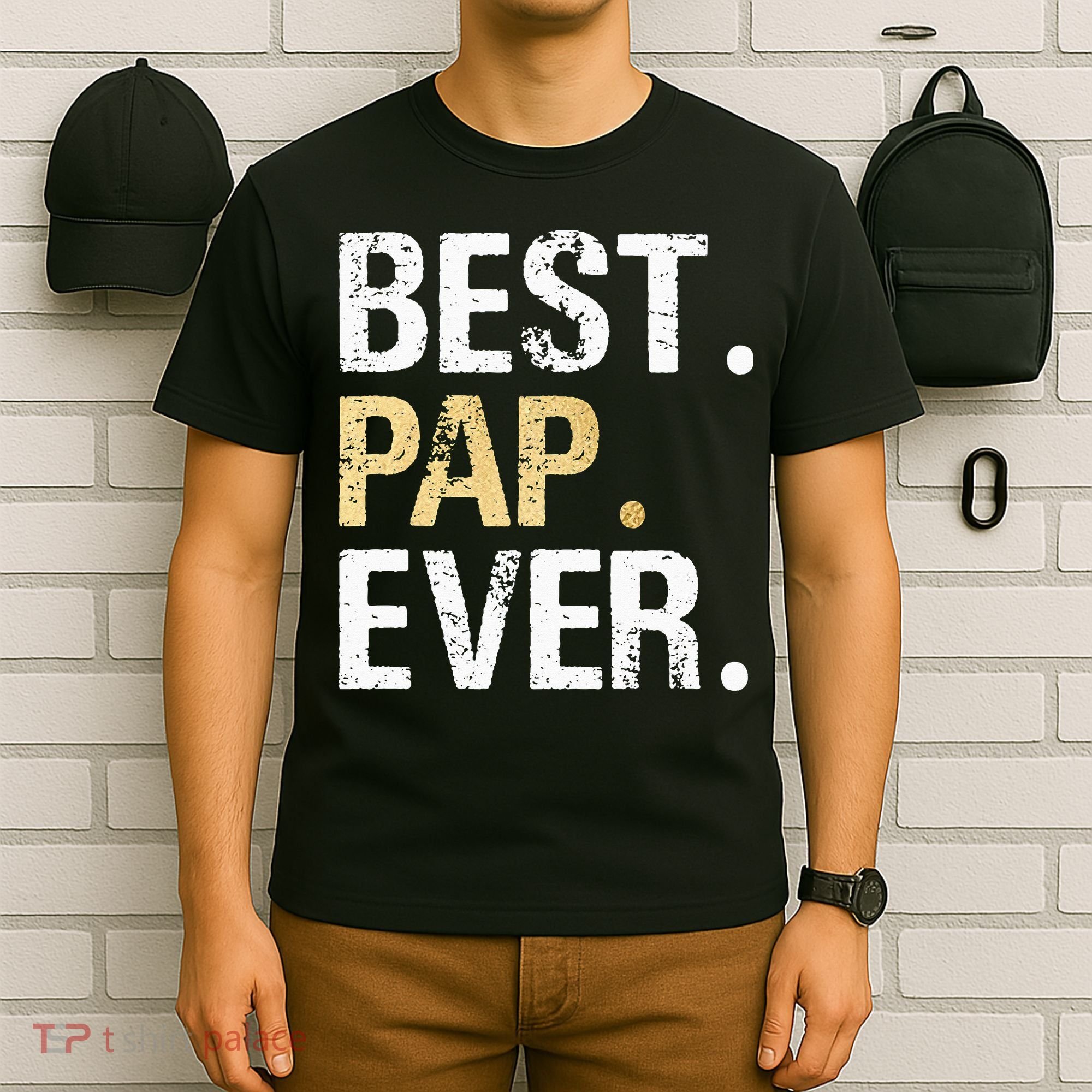 Vintage Pap Gift From Granddaughter Grandson Best Pap T-Shirt