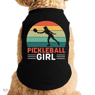 Vintage Pickleball Girl Paddle Doggie Tank