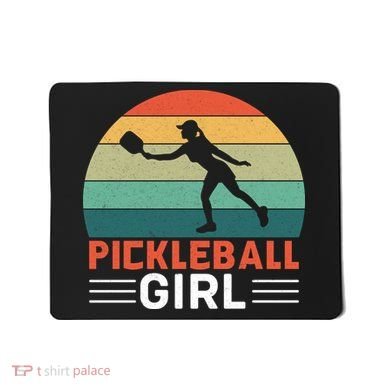Vintage Pickleball Girl Paddle Mousepad