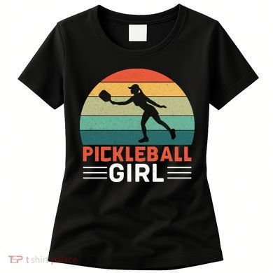 Vintage Pickleball Girl Paddle Women's T-Shirt