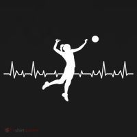Volleyball Playing Heartbeat Volleyball Player Sport Lover Gift Ornament thumb 1