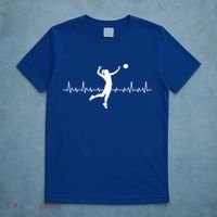 Volleyball Playing Heartbeat Volleyball Player Sport Lover Gift T-Shirt thumb 5