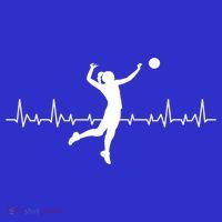 Volleyball Playing Heartbeat Volleyball Player Sport Lover Gift T-Shirt thumb 7