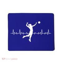 Volleyball Playing Heartbeat Volleyball Player Sport Lover Gift Mousepad thumb 0