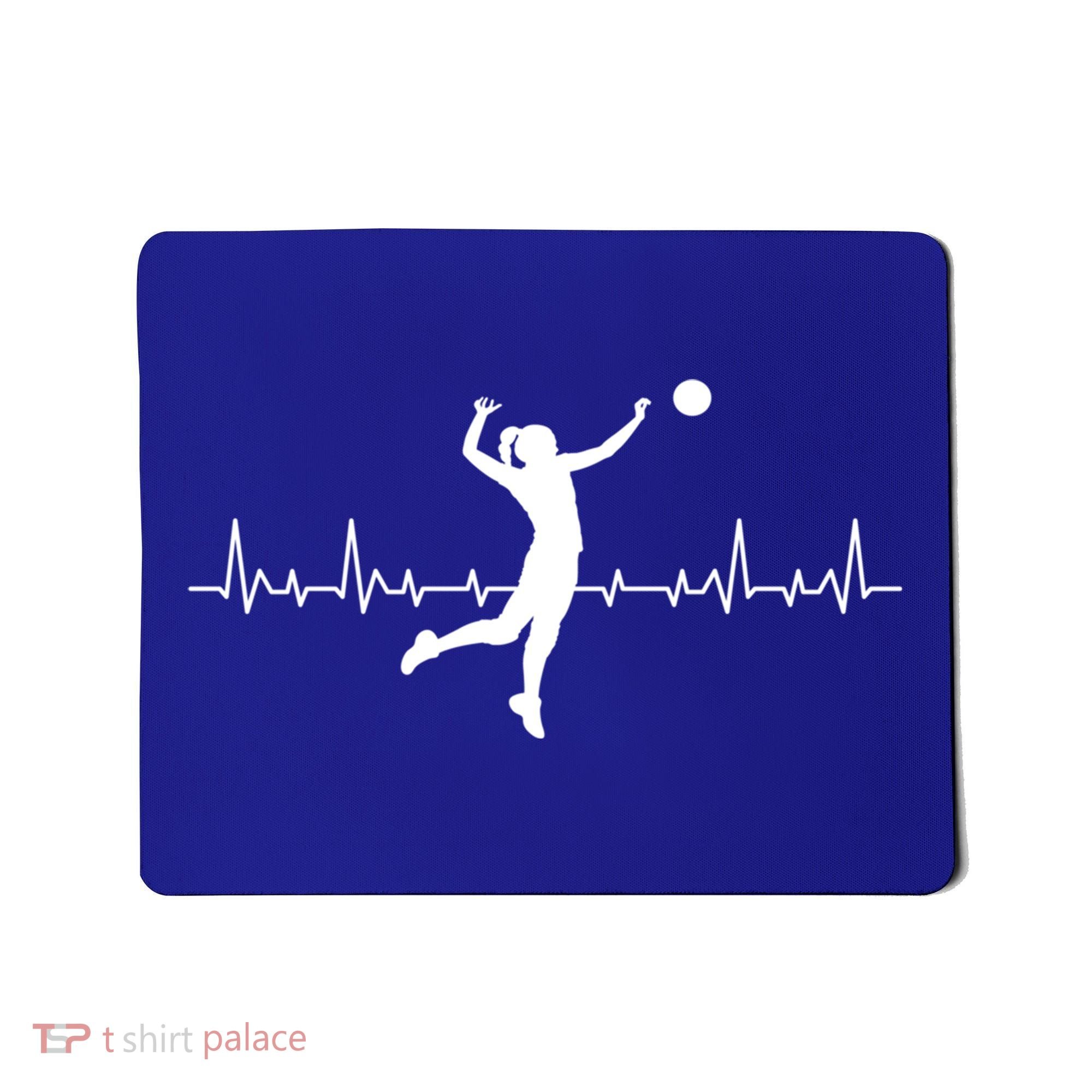 Volleyball Playing Heartbeat Volleyball Player Sport Lover Gift Mousepad