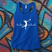 Volleyball Playing Heartbeat Volleyball Player Sport Lover Gift Women's Tank Top thumb 3