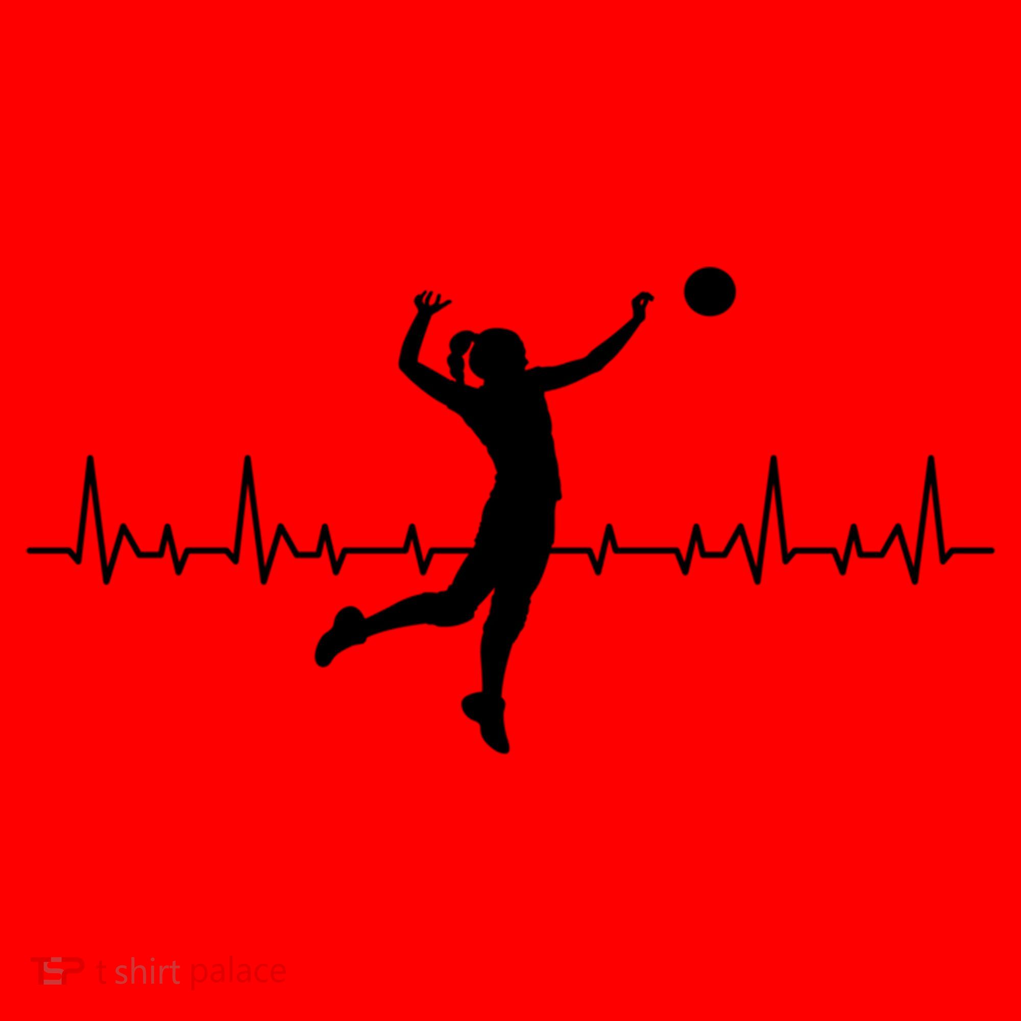 Volleyball Playing Heartbeat Volleyball Player Sport Lover Gift Santa Hat
