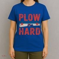 Vintage Plow Hard Farming Farmer Life Dad Grandpa Tractor Gift T-Shirt thumb 4