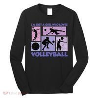 Volleyball Player I'm Just A  Who Loves Volleyball Long Sleeve Shirt thumb 0
