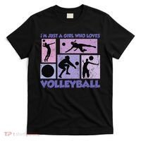 Volleyball Player I'm Just A  Who Loves Volleyball T-Shirt thumb 0