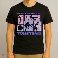 Volleyball Player I'm Just A  Who Loves Volleyball T-Shirt thumb 3