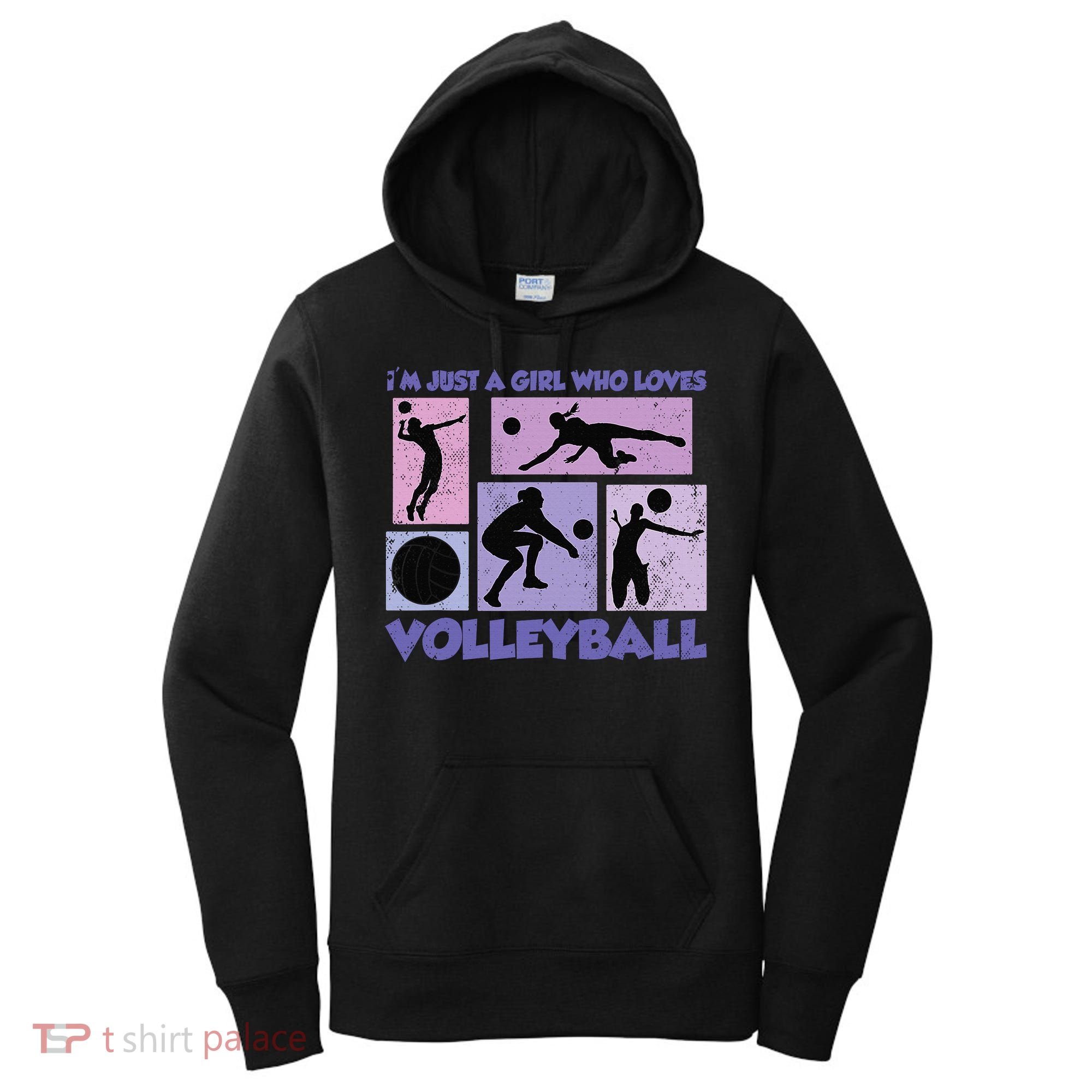 Volleyball Player I'm Just A  Who Loves Volleyball Women's Hoodie