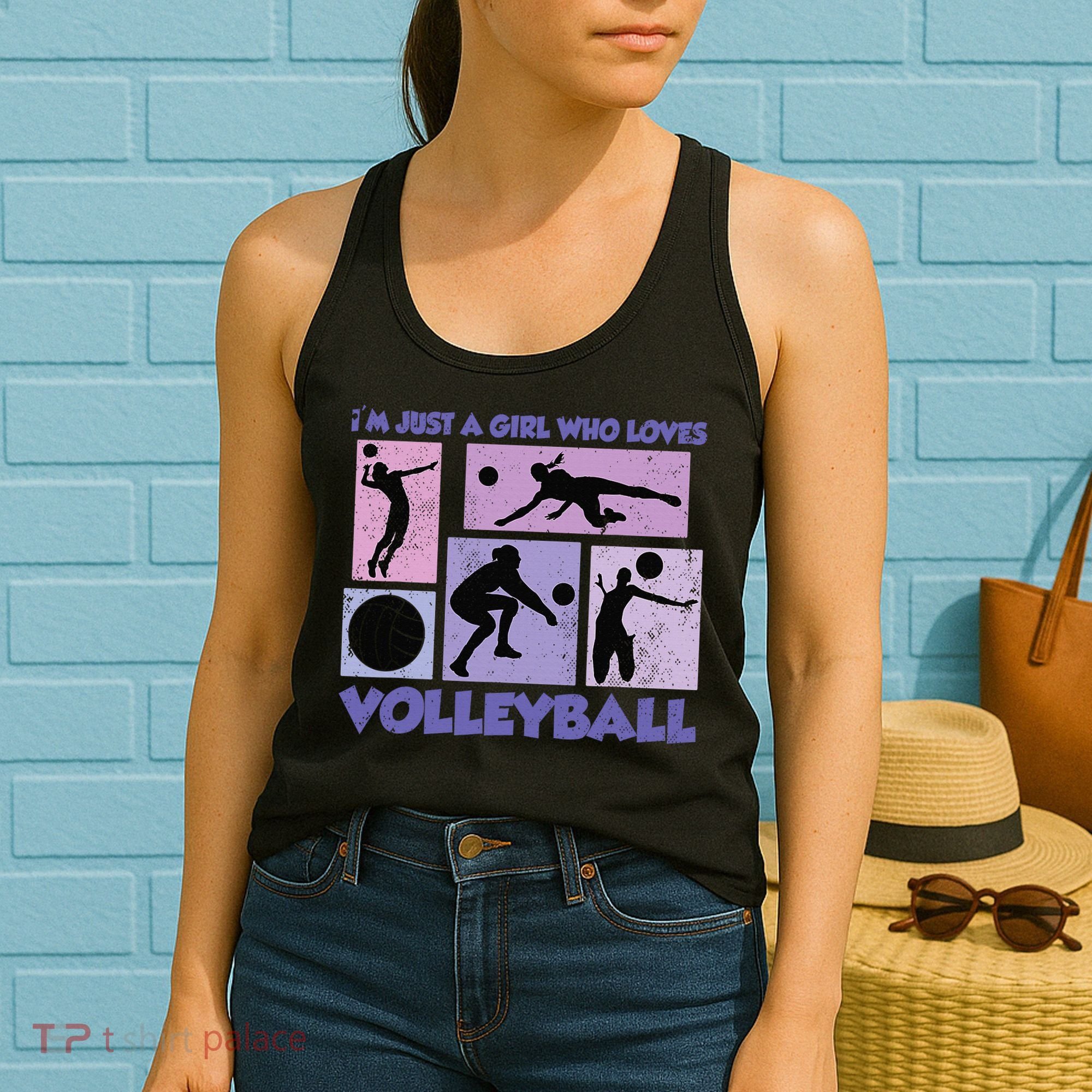 Volleyball Player I'm Just A  Who Loves Volleyball Women's Tank Top