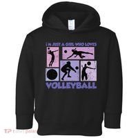Volleyball Player I'm Just A  Who Loves Volleyball Toddler Hoodie thumb 0