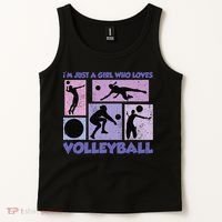 Volleyball Player I'm Just A  Who Loves Volleyball Tank Top thumb 2