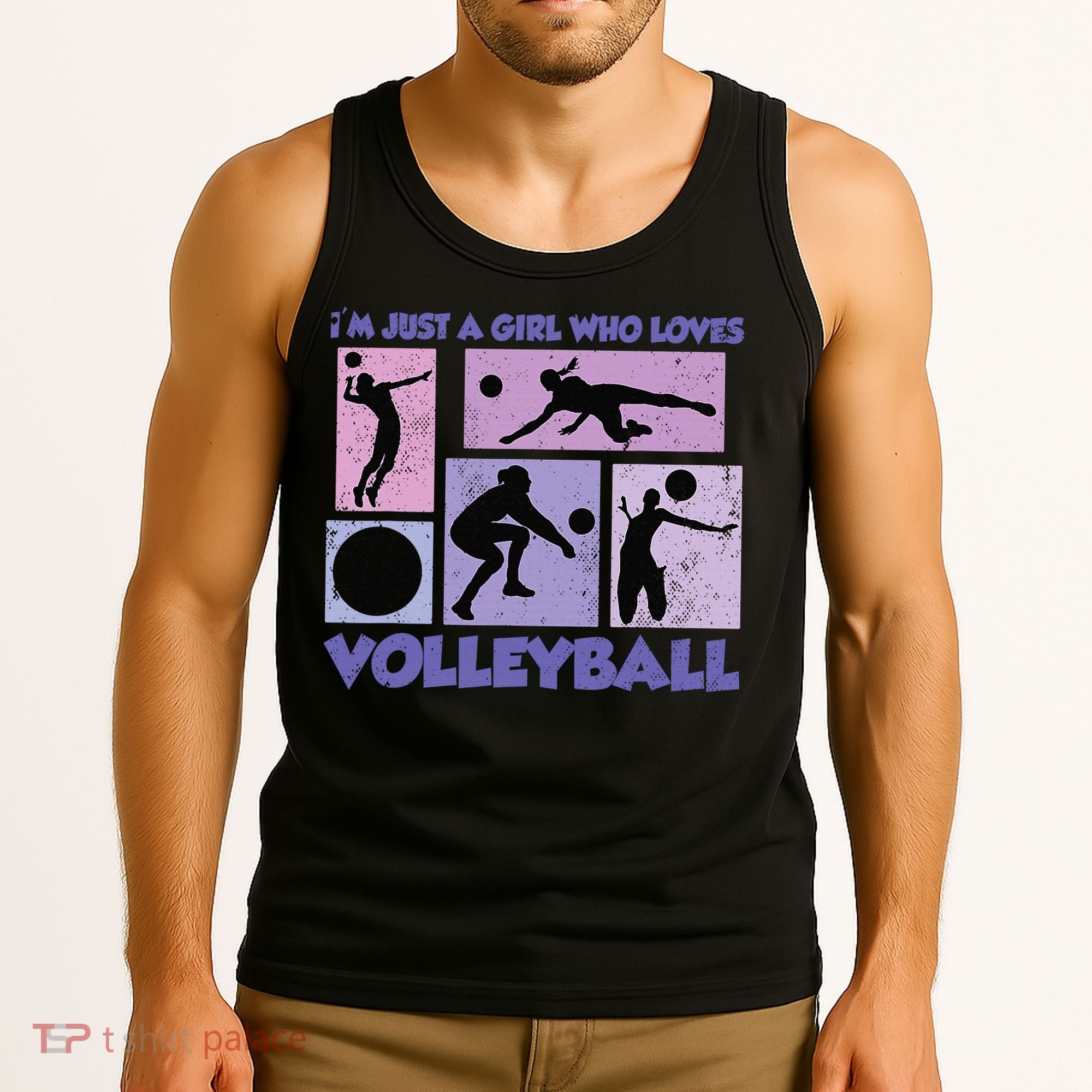 Volleyball Player I'm Just A  Who Loves Volleyball Tank Top