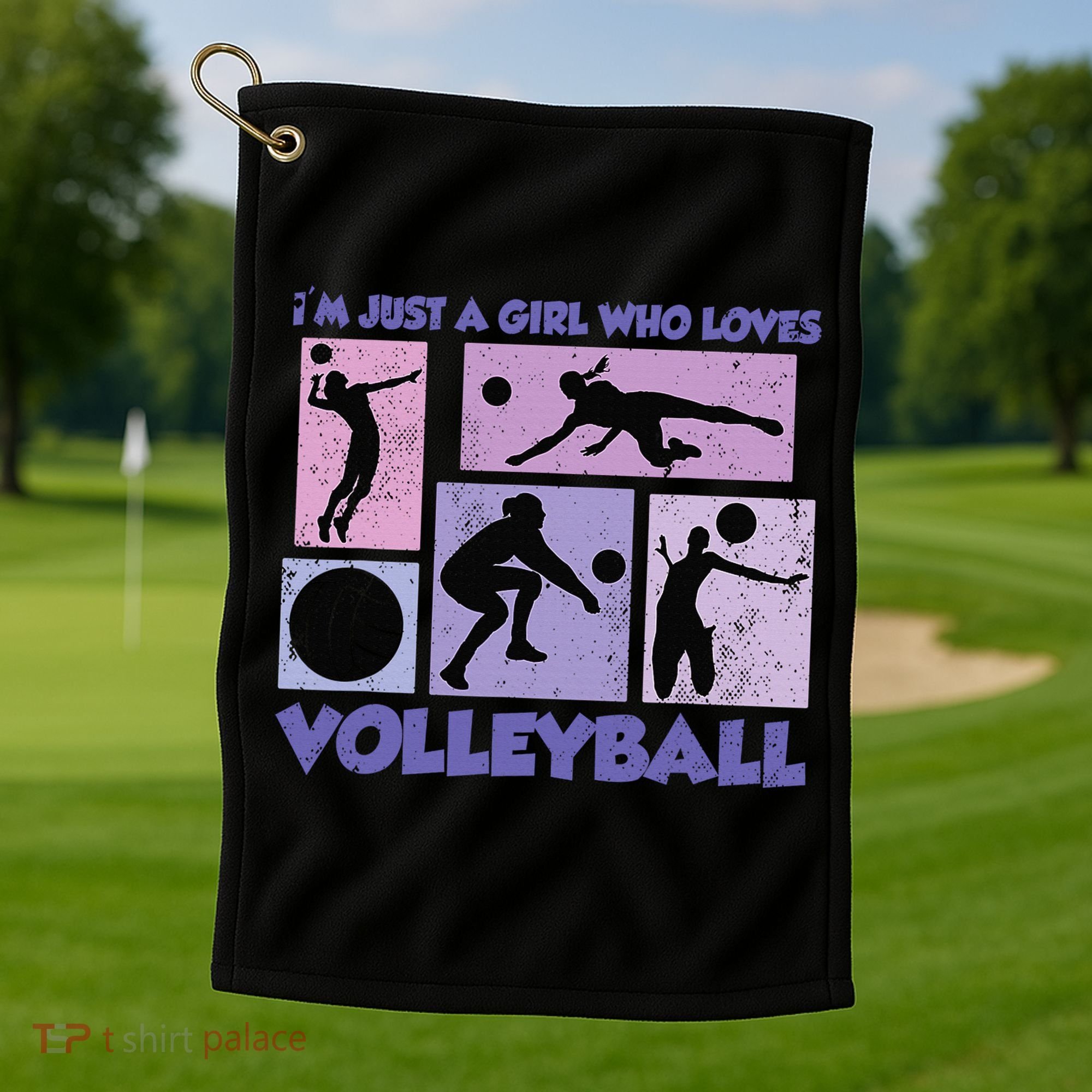 Volleyball Player I'm Just A  Who Loves Volleyball Golf Towel