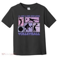 Volleyball Player I'm Just A  Who Loves Volleyball Toddler T-Shirt thumb 0