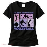 Volleyball Player I'm Just A  Who Loves Volleyball Women's T-Shirt thumb 0