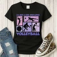Volleyball Player I'm Just A  Who Loves Volleyball Women's T-Shirt thumb 3