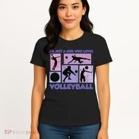 Volleyball Player I'm Just A  Who Loves Volleyball Women's T-Shirt thumb 4
