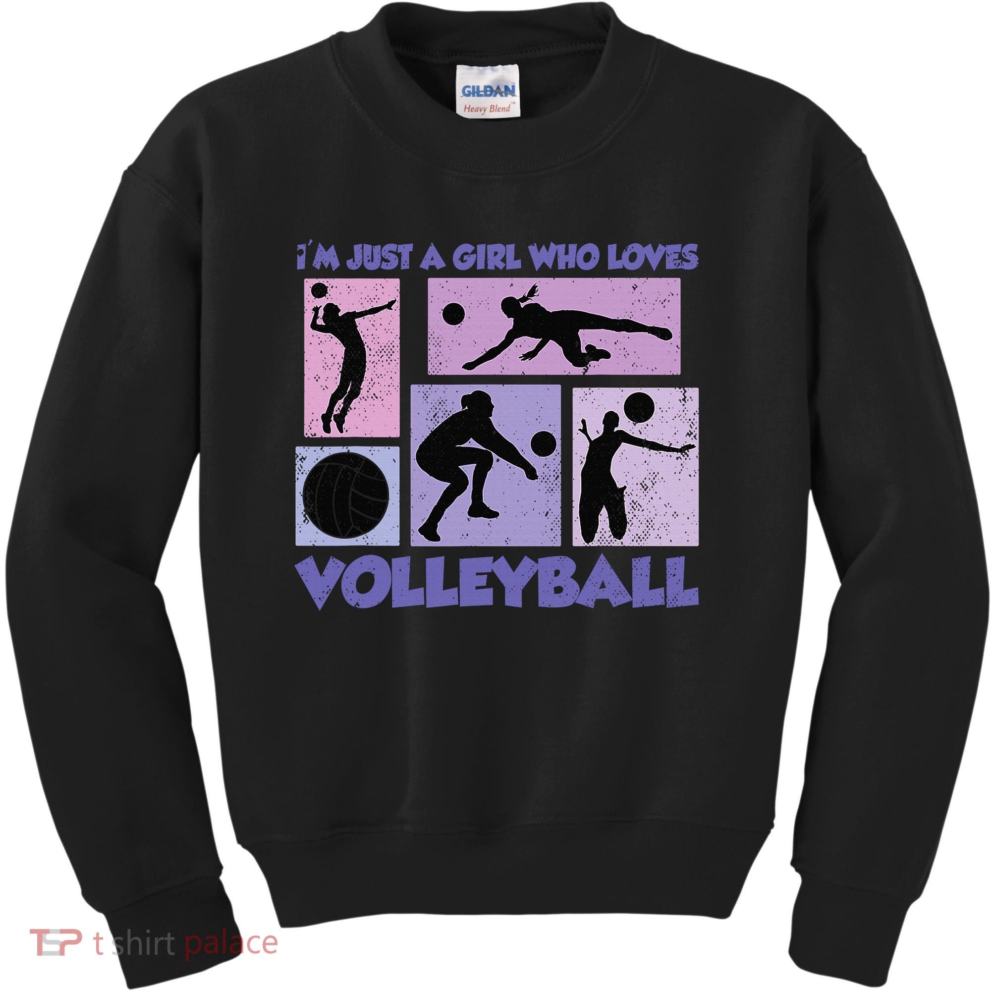 Volleyball Player I'm Just A  Who Loves Volleyball Kids Sweatshirt
