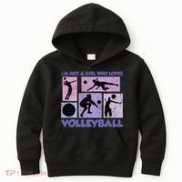 Volleyball Player I'm Just A  Who Loves Volleyball Kids Hoodie thumb 0