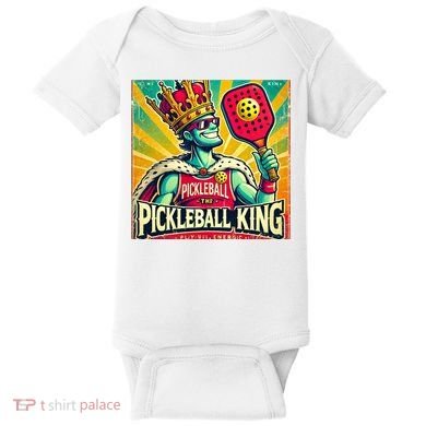 Vintage Pickleball King Baby Bodysuit