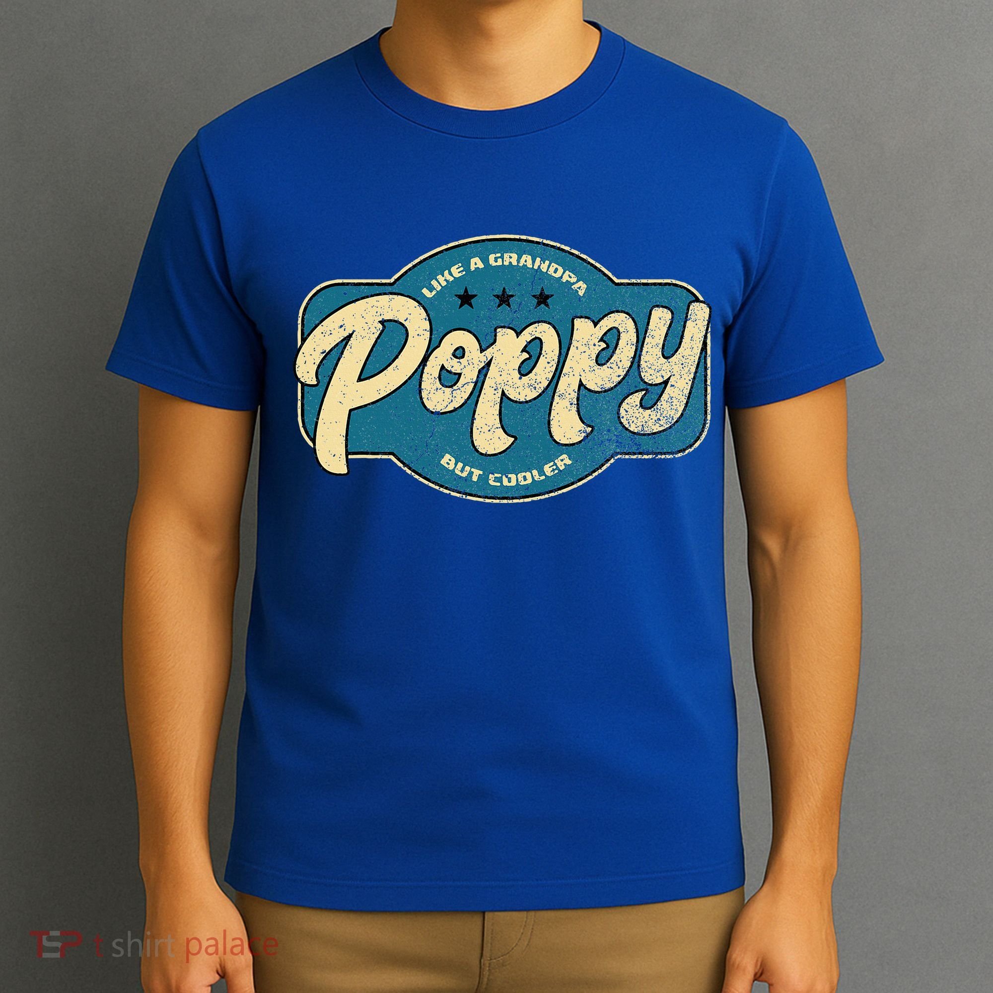 Vintage Poppy Like a Grandpa but Cooler Grandpa Poppy T-Shirt