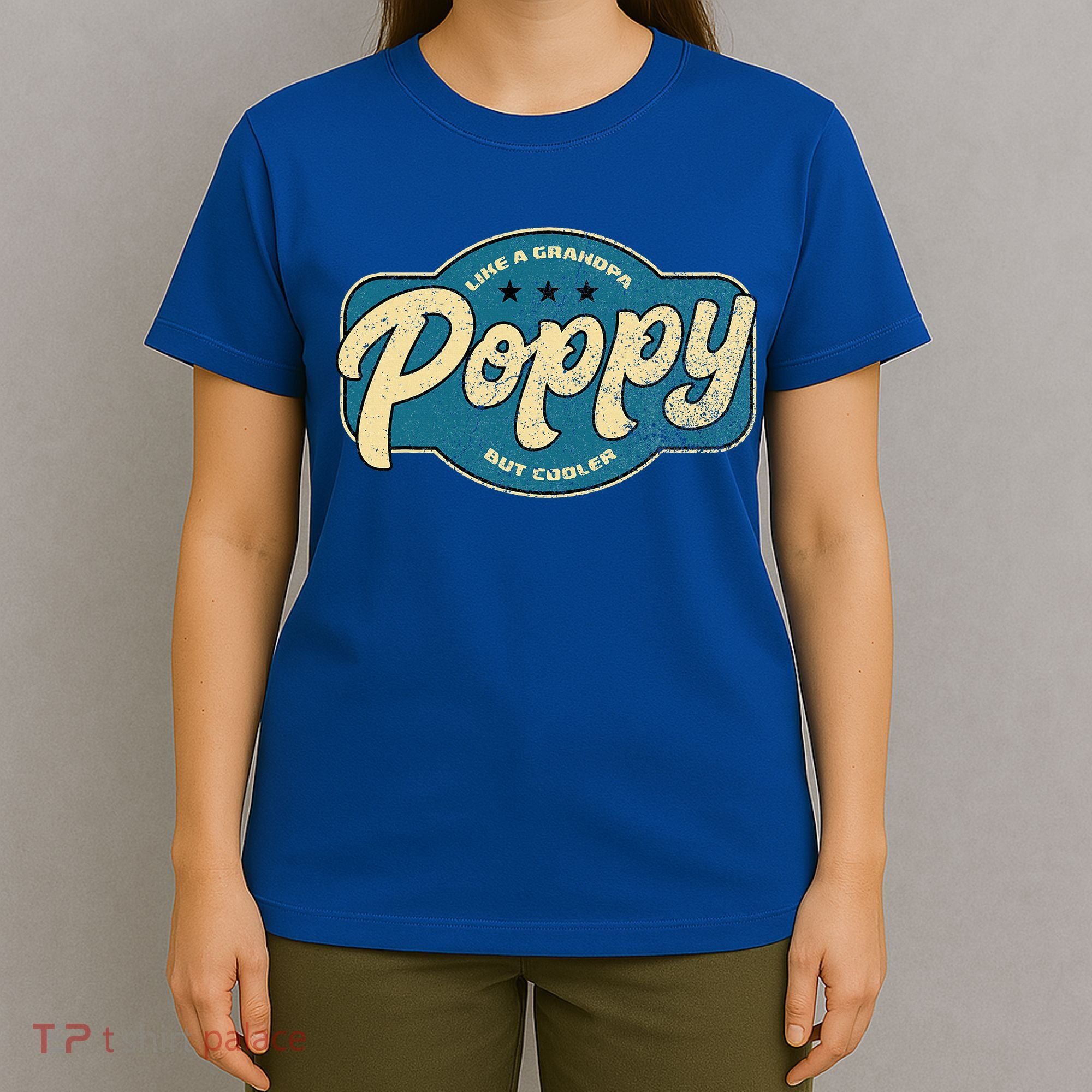 Vintage Poppy Like a Grandpa but Cooler Grandpa Poppy T-Shirt