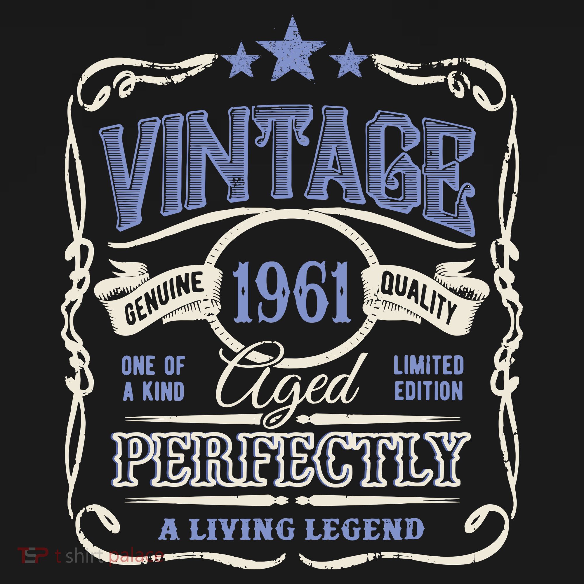 Vintage Premium Made In 1961 Classic Birthday T-Shirt