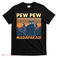 Vintage PewPewPew Madafakas TShirt Crazy Pew Cat T-Shirt thumb 0