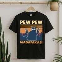Vintage PewPewPew Madafakas TShirt Crazy Pew Cat T-Shirt thumb 2