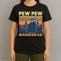 Vintage PewPewPew Madafakas TShirt Crazy Pew Cat T-Shirt thumb 4