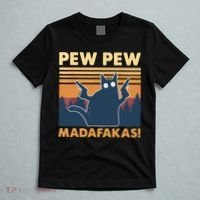 Vintage PewPewPew Madafakas TShirt Crazy Pew Cat T-Shirt thumb 5