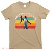 Vintage Penguin Make Fish Cheap Again Anti Tariffs Protest T-Shirt thumb 0